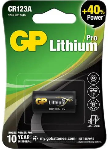 ელემენტი PCL123A136, GP, Battery, CR123A, Lithium Pro .