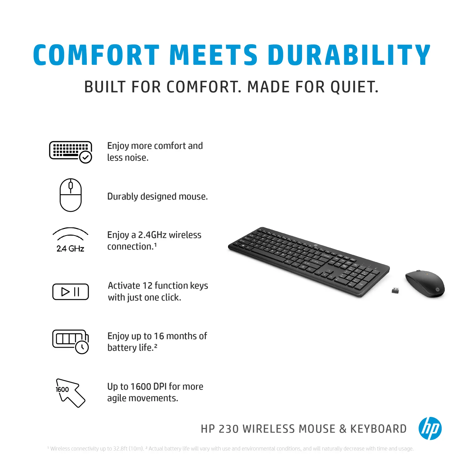 HP 230 Wireless Mouse and Keyboard Combo RUSS