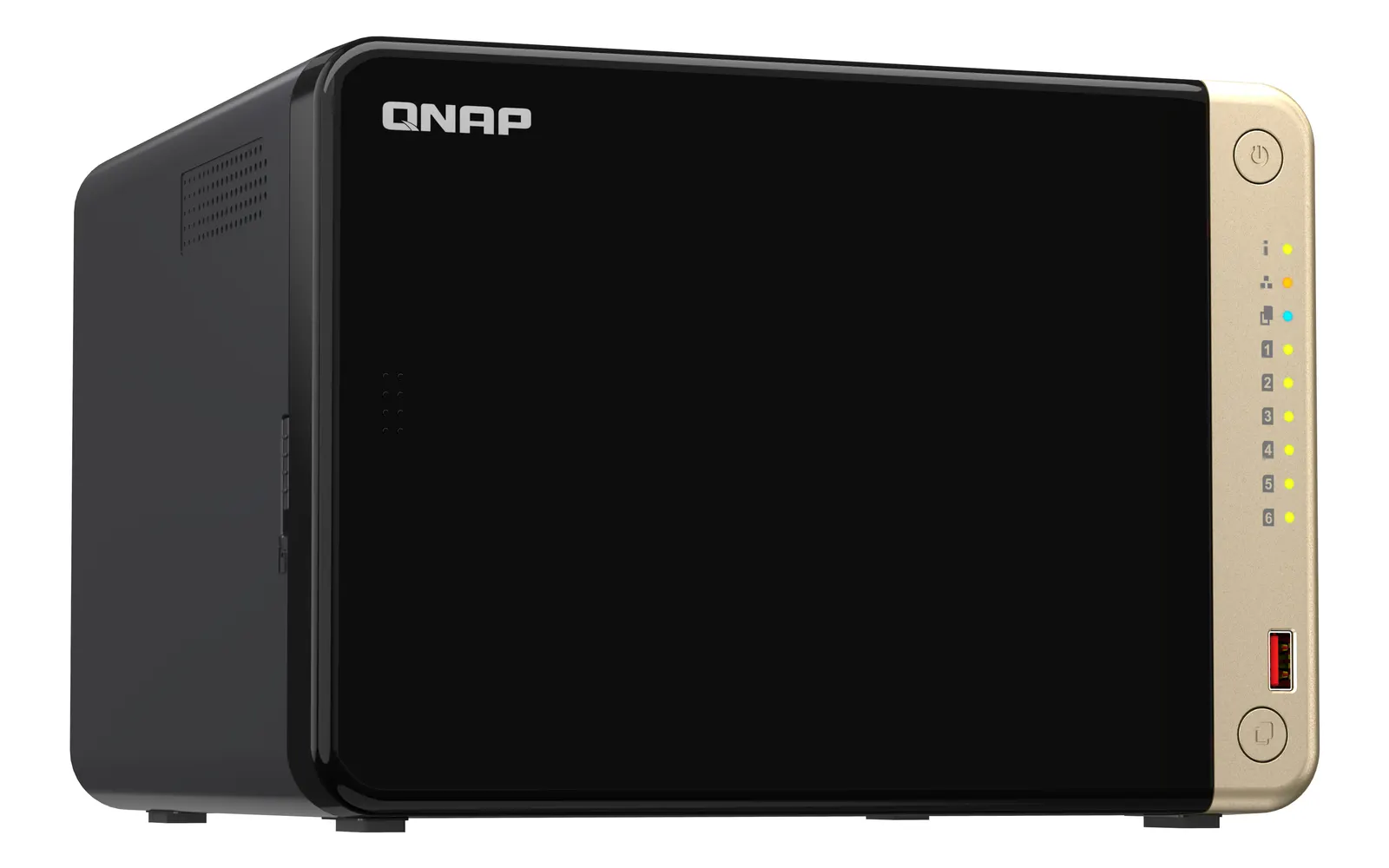 NAS სერვერი 6-Bay desktop NAS, Intel Celeron N5105/N5095 quad-core, 8 GB onboard not expandable, 6 x 3.5"/2.5" SATA 6Gb/s drive bays, 2 x M.2 2280 PCIe Gen 3 x1