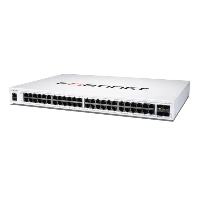 PoE სვიჩი FortiSwitch-148F-FPOE is a performance/price competitive L2+ management switch with 48x GE port + 4x SFP+ port + 1x RJ45 console. Port 1- 48 are POE p