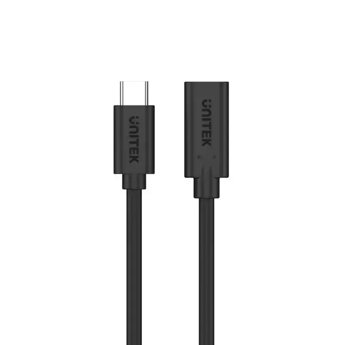 C14086BK-1M,UNITEK Type-C 1M Full-Featured USB Male to Female Extension Cable,USB3.2 CM to C FM,with DATA 10Gbps/Display 4K/P
