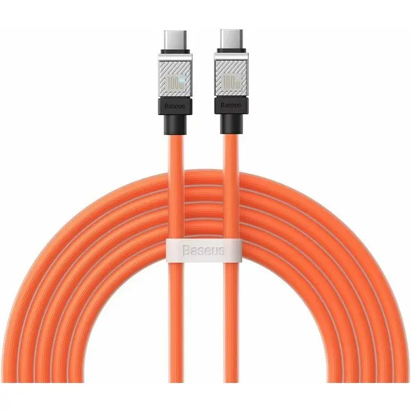 Type-C კაბელი Baseus Coolplay USB-C to USB-C 2m Orange