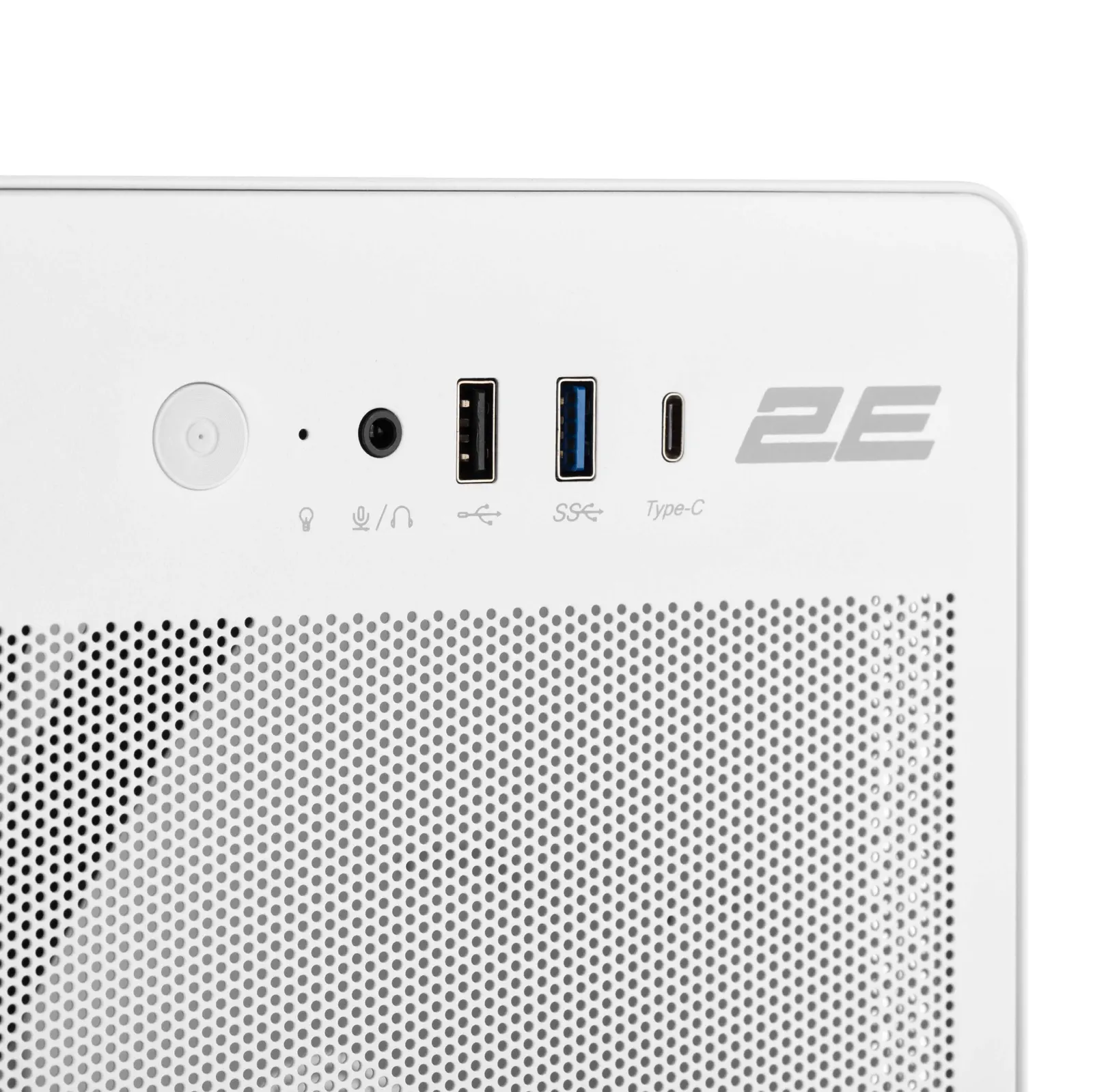 ქეისი PC case 2E Credo V285W without PSU, 1xUSB3.0, 1x USB 2.0, 1xUSB Type-C, 1x120mm, VGA 300mm, mATX, white