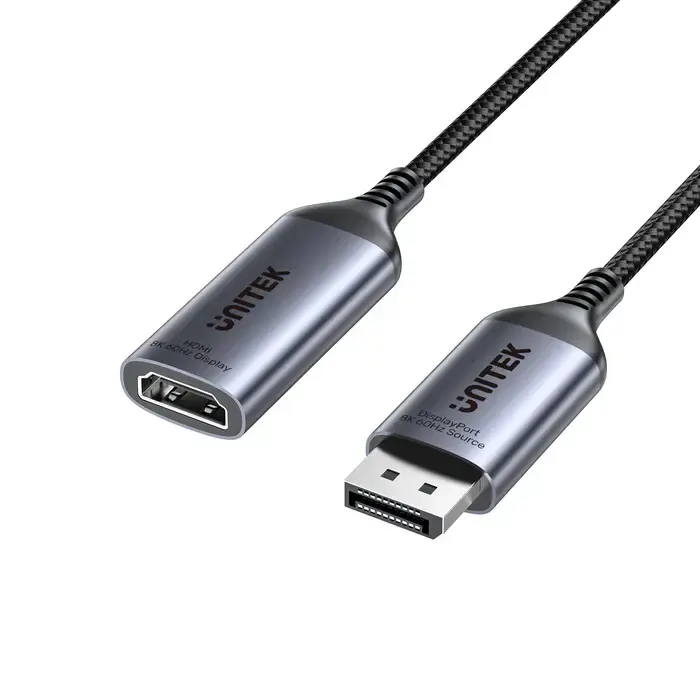 HDMI კაბელი V1611A, UNITEK, Adapter, DisplayPort to HDMI Female Adapter 8K 60Hz .