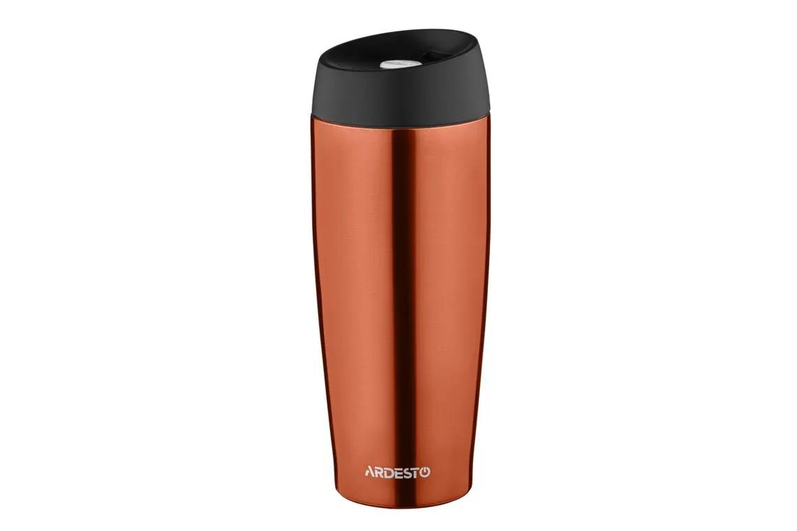 თერმოჭიქა ARDESTO Travel mug Easy travel 450 ml, orange, s/s