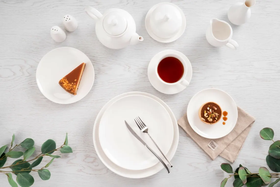 თეფში Ardesto Dessert plate Imola, 20cm, porcelain, white