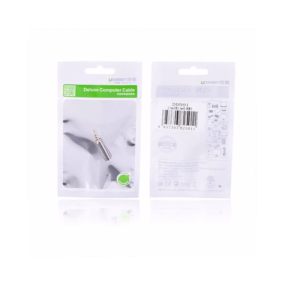 UGREEN (20501), 2.5mm Male to 3.5mm Female Adapter, Grey