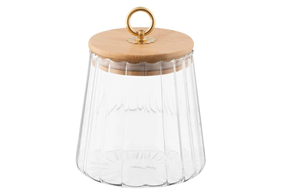 შუშის ქილა Ardesto Jar Fresh Vintage 650 ml, glass, bamboo