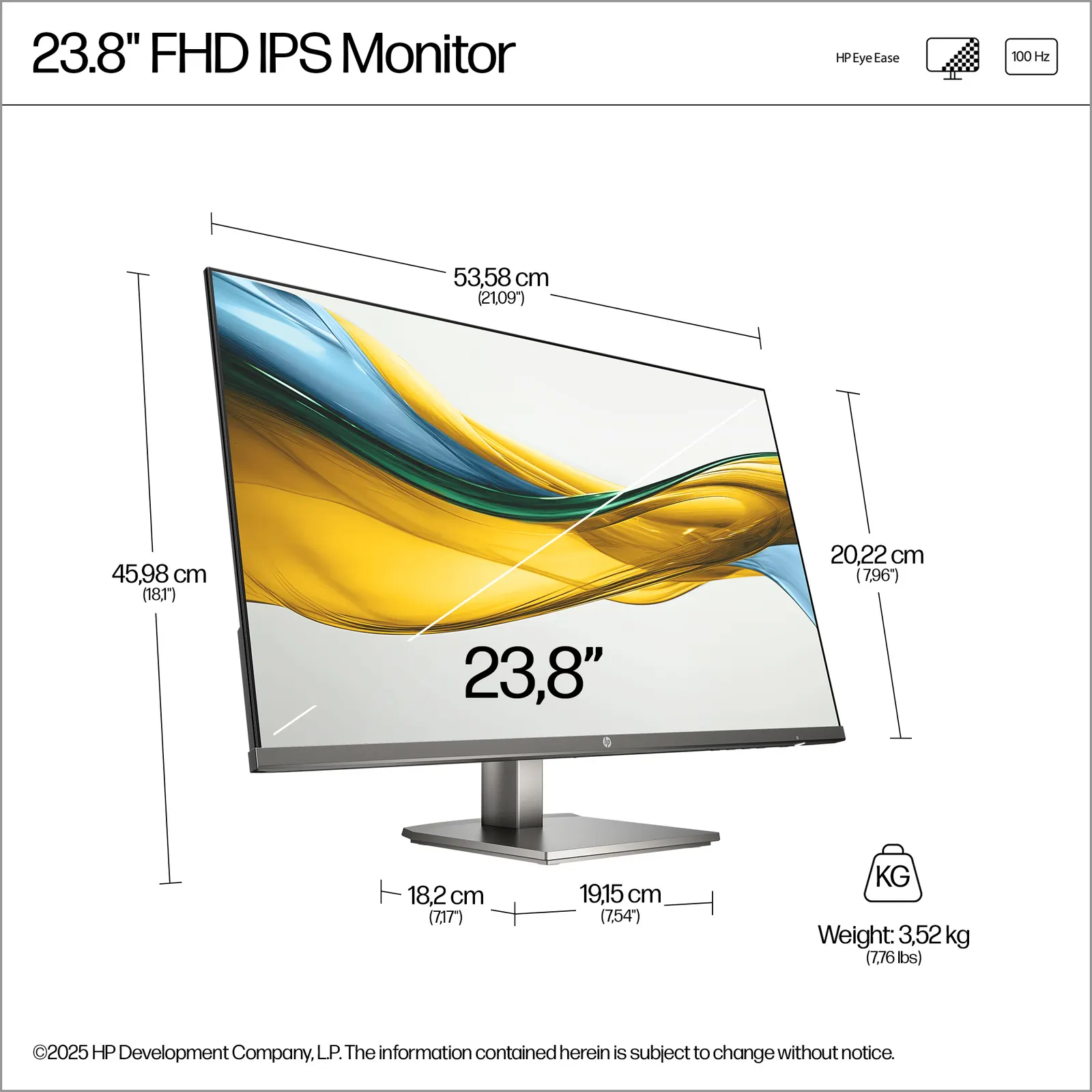 HP Series 5 23.8 inch FHD Monitor - 524da
