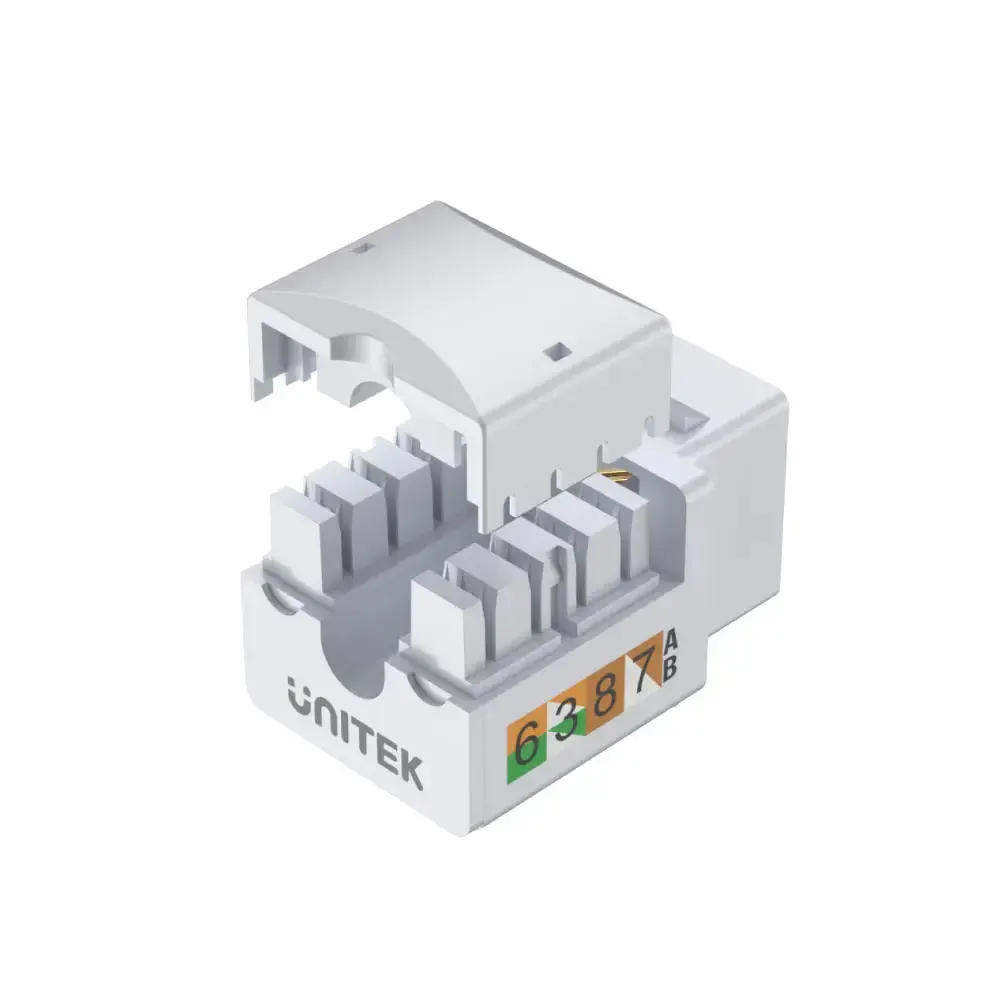 T012A UNITEK CAT6 Modular Keystone Jack (UTP), 90 degree, compatible with T568A/T568B