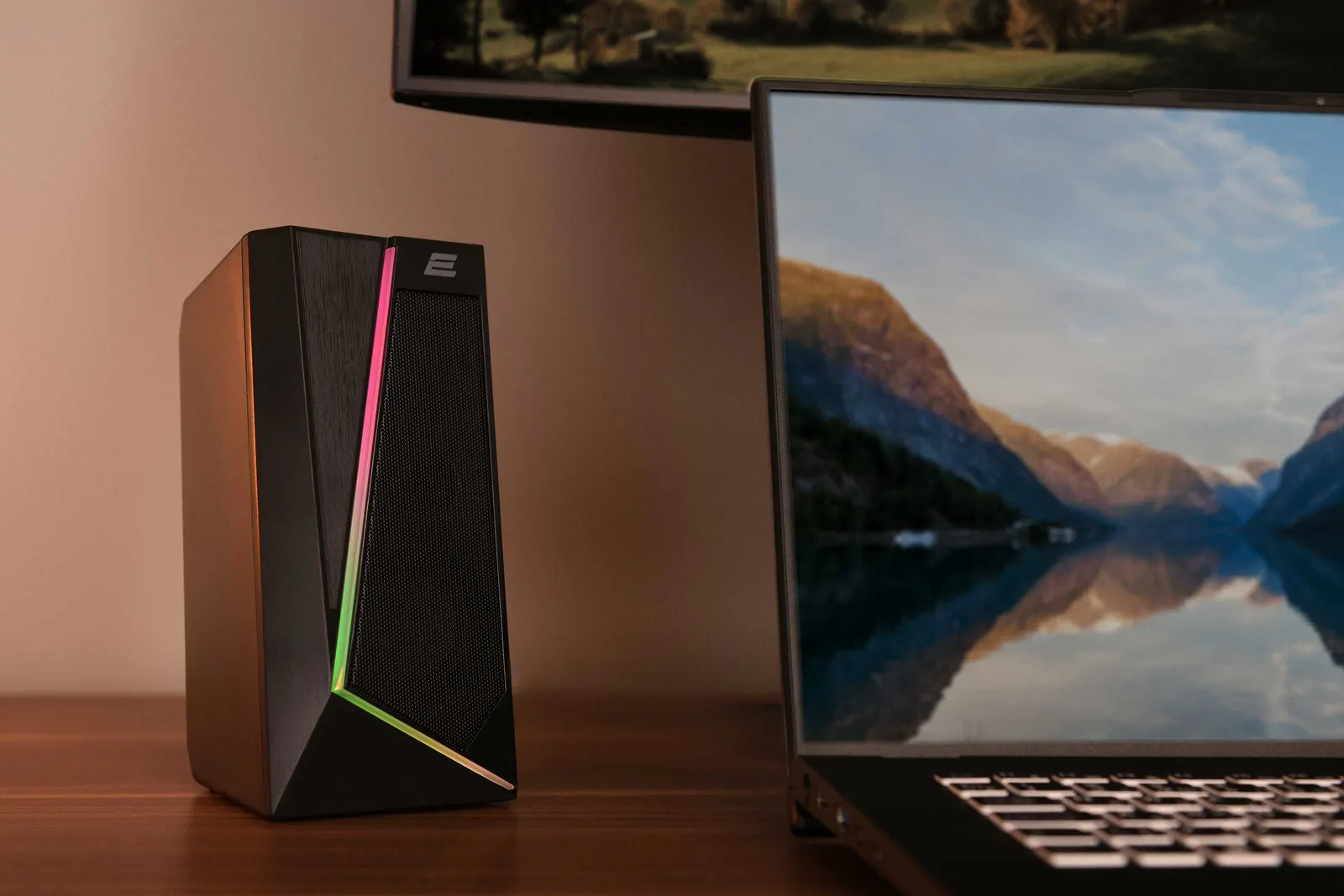 დინამიკი 2E Multimedia speaker PCS233 RGB, 2.0, USB, Black