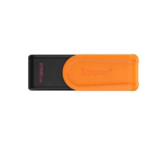 USB ფლეშ მეხსიერება DTXS/256GB, KINGSTON, Flash Memory, USB 3.2 Gen1, Black/Orange.