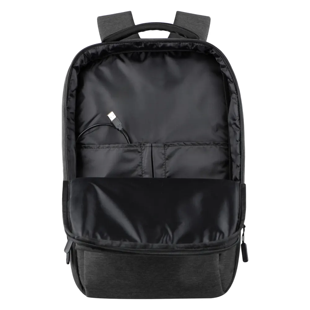 ნოუთბუქის ჩანთა 2E Backpack, Melange 16", Black
