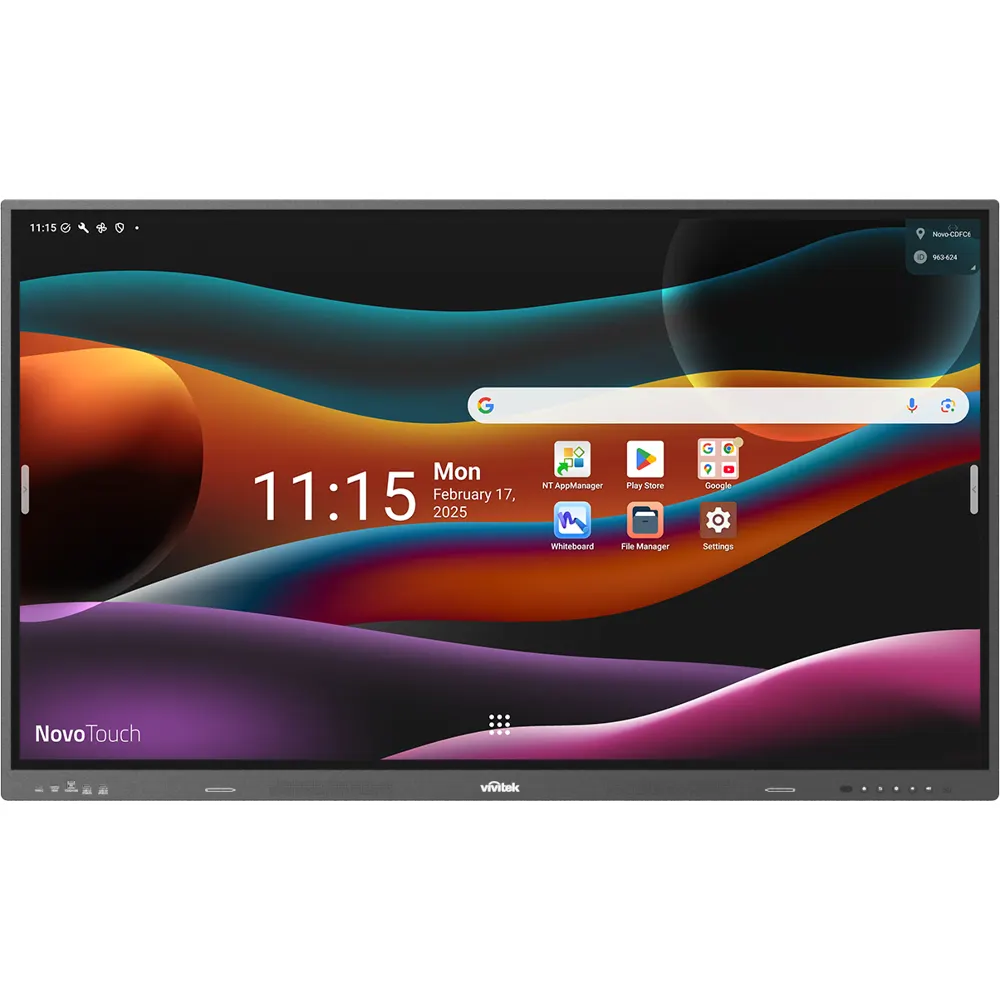 ინტერაქტიული ეკრანი, სმარტ ეკრანი Vivitek EK757i NovoTouch, 75", RAM 16GB, 128GB, Android 14, Smart Board, Grey