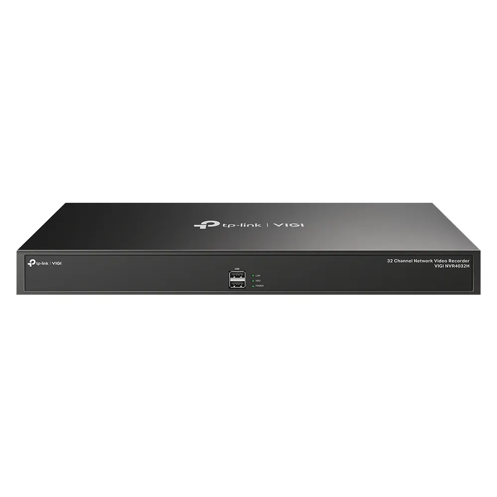 TP-Link VIGI 32 Video Recorder - 32-Channel IP Video Input, Incoming Bandwidth: 320 Mbps, Outgoing Bandwidth: 320 Mbp, 4 SATA slots up to 10TB per