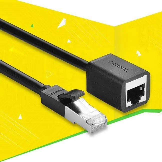 კონექტორი NW112, UGREEN, CAT6 Extension LAN Cable, 5m, Black.
