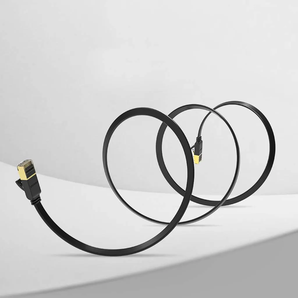 11264, UGREEN, Cable, Cat 7 FTP LAN Cable, 8M, Black.