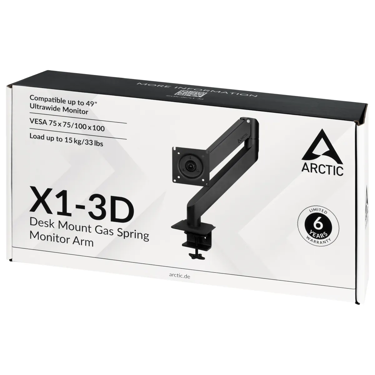 მონიტორის საკიდი Arctic X1-3D Desk Mount Arm 40"-43"
