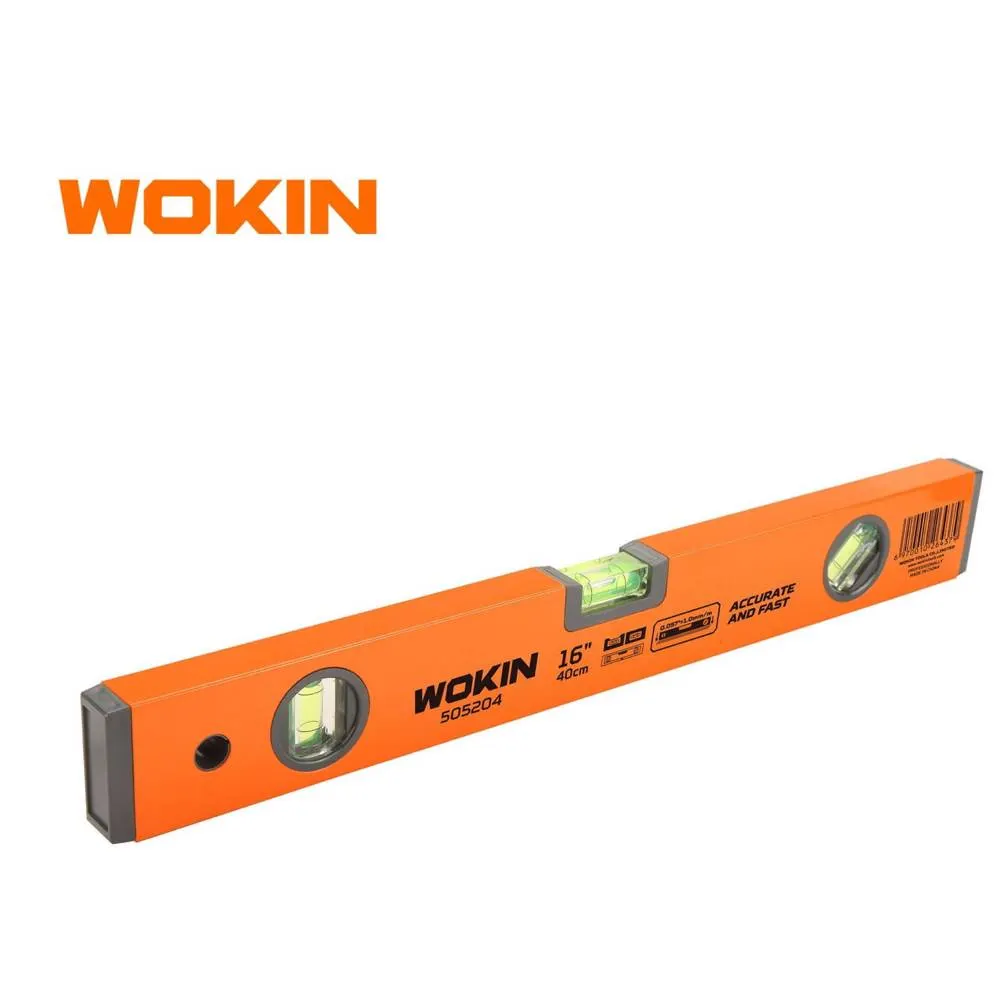 თარაზო Wokin 505204, 40cm, 16\", Spirit Level, Orange