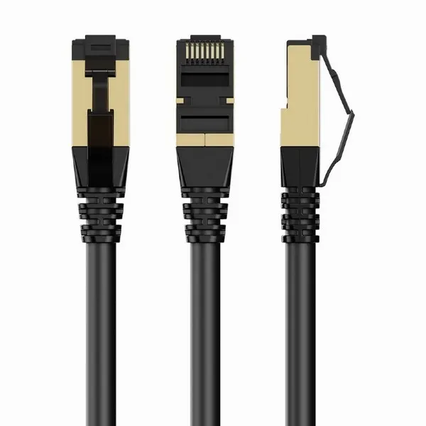 პაჩკორდი Gembird CAT8 S/FTP Patch Cord Black 1M