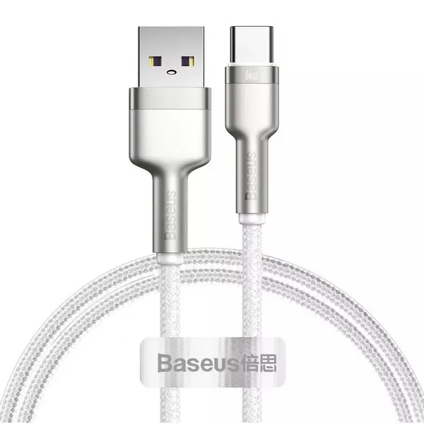 Type-C კაბელი Baseus Cafule USB to USB-C 1m White