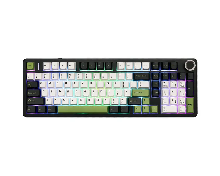 კლავიატურა AULA F99 PRO Tri-Mode RGB Mechanical Keyboard Black/White/Green (Star Vector Switch)