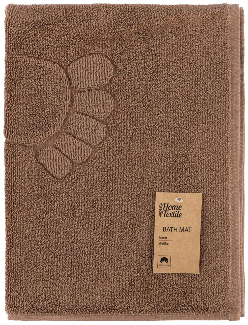 პირსახოცი Ardesto Terry towel for feet Benefit, 50x70cm, 100% cotton, brown