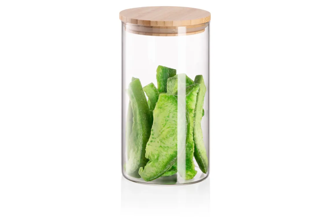 Ardesto Jar Fresh, 760 ml, round, glass, bamboo
