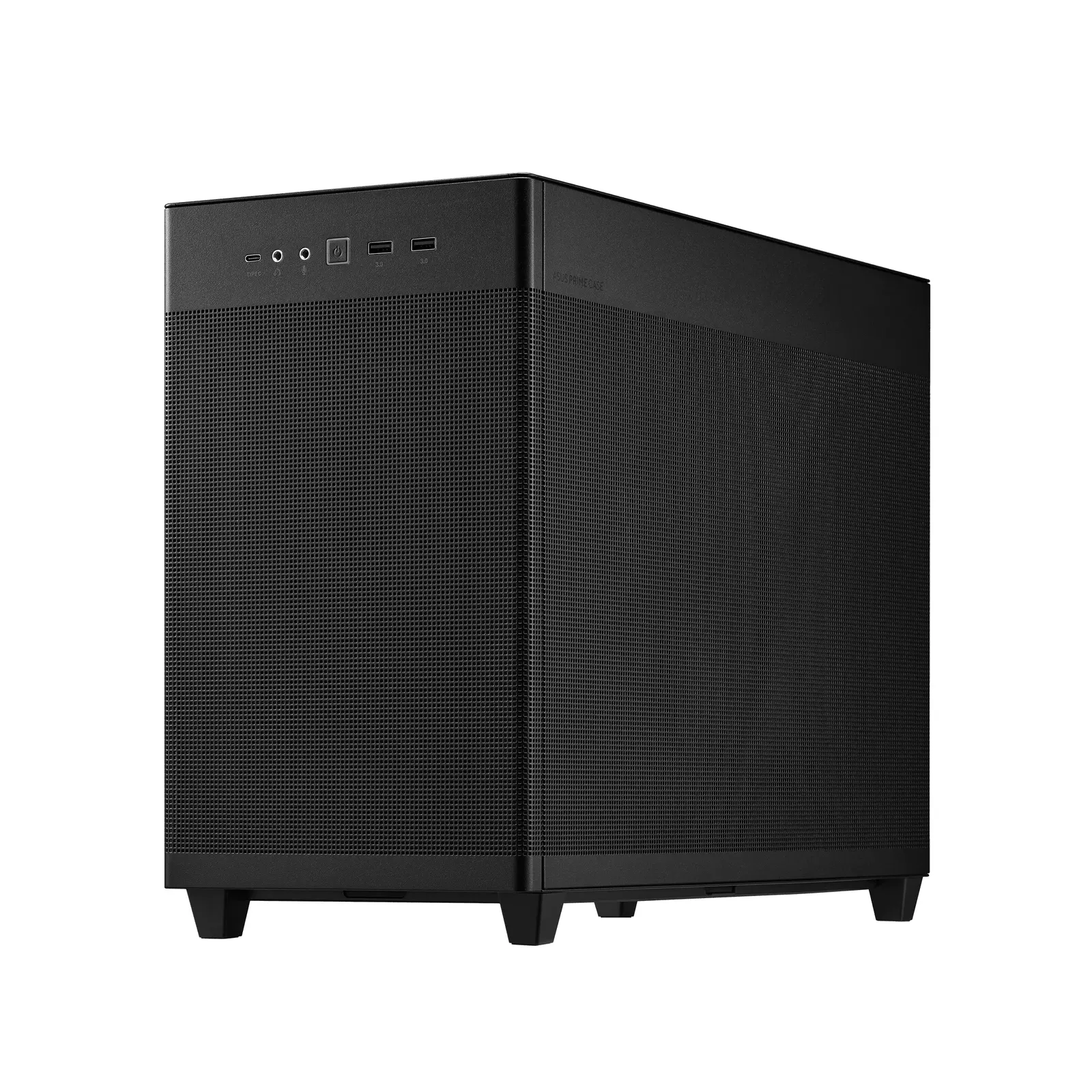 ქეისი ASUS Prime AP201 TG – Mini Tower | mATX/Mini-ITX | TG | 1×120mm Rear Fan | Mesh Panels | GPU 338mm | CPU Cooler 170mm | Top Radiator up to 360mm | Black