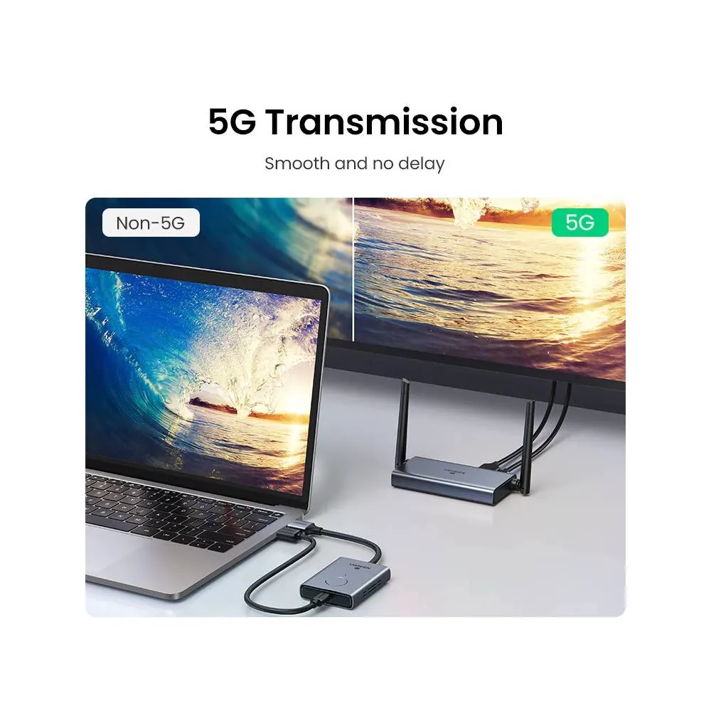 უსადენო HDMI გადამცემი UGREEN CM506 (50633) Wireless Transmitter SIlver