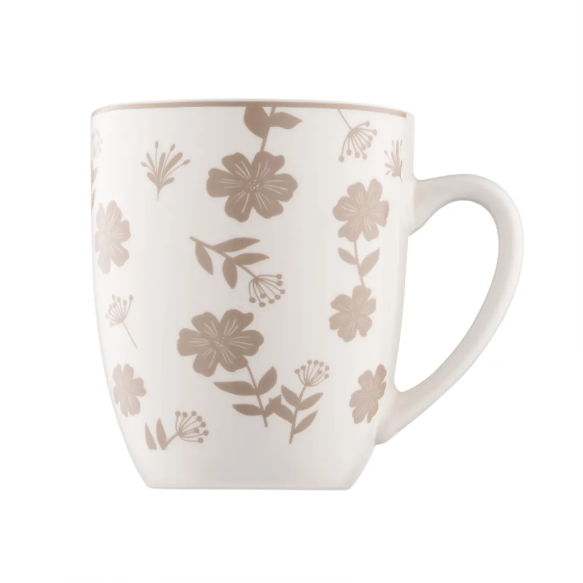 კათხა Mug ARDESTO Ravenna, 360ml, porcelain, white-beige