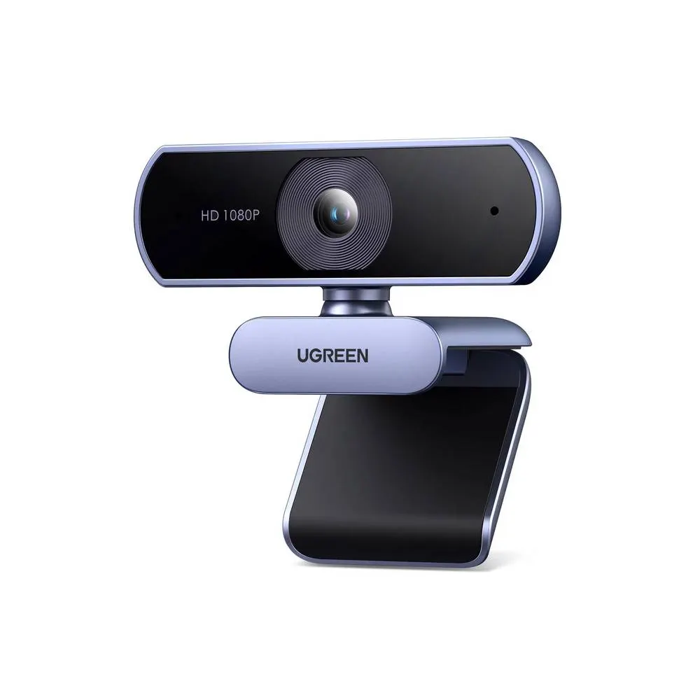 ვებკამერა UGREEN 15728, 2Mp, FHD, Built-in Microphone, Webcam, Gray/Black