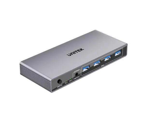 V1309AGY01, UNITEK, KVM Switch, X2 PC, 4K@60Hz, 4 ports 5Gbps, .