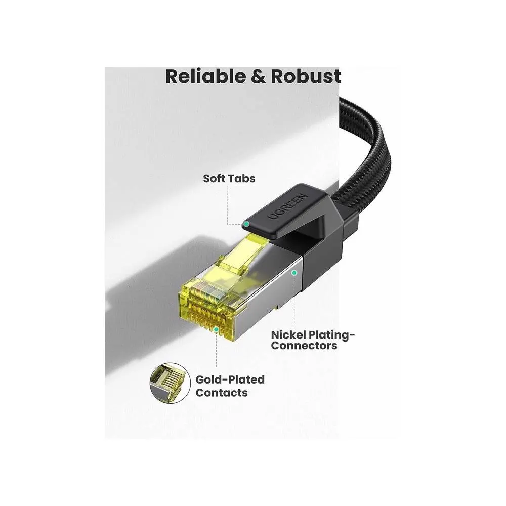 UGREEN NW189 (40162), CAT7 U/FTP, Lan Cable, 3m, Black