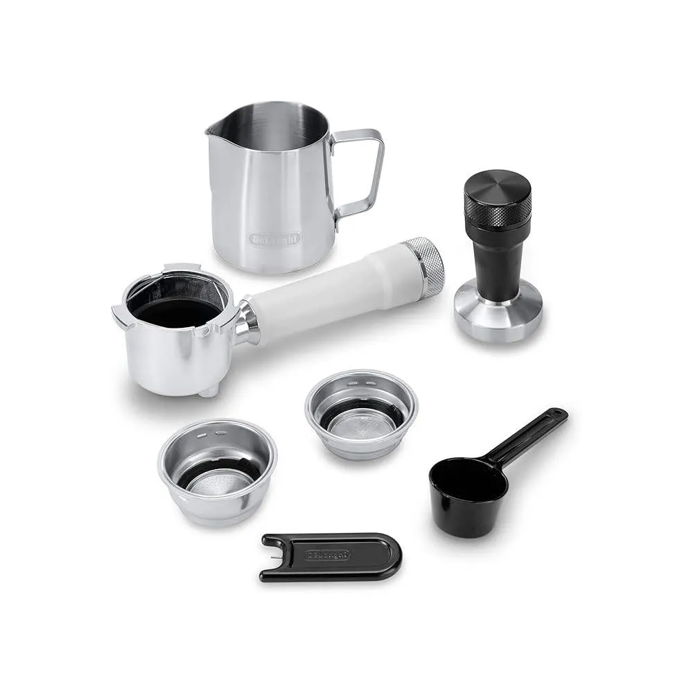 DeLonghi ‎EC890.WI Dedica Duo, 1450W, 1.1L, Coffee Machine, White
