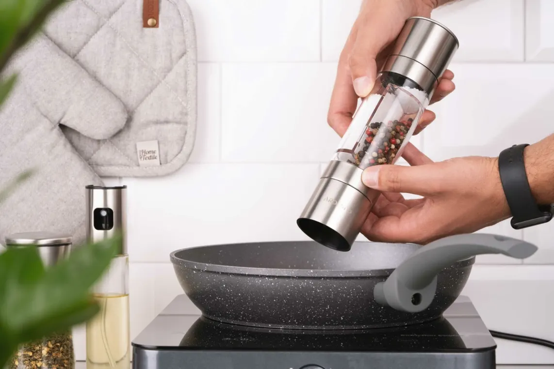 სამარილე Ardesto Salt and Pepper Mill 2 in 1 Gemini, acryl, stainless steel