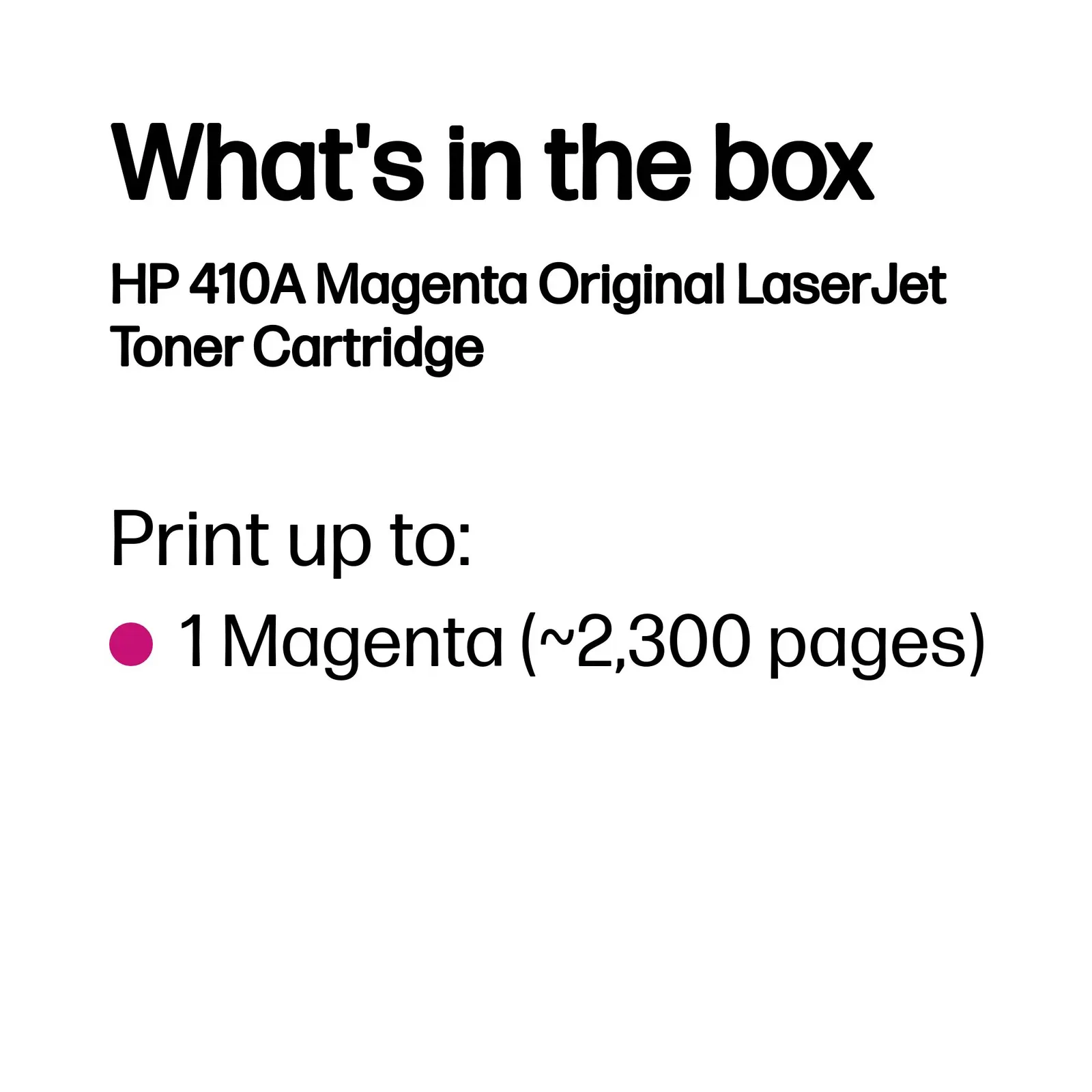 HP 410A Magenta Original LaserJet Toner Cartridge