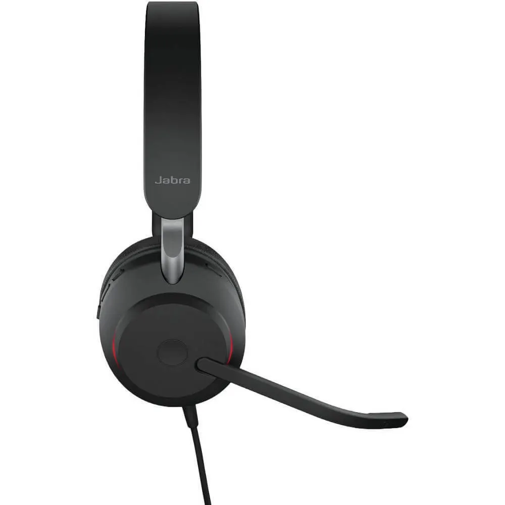 ყურსასმენი Jabra 24189-999-799 Evolve2 40 SE MS Stereo, Headset, Wired, Type-C/A, Black