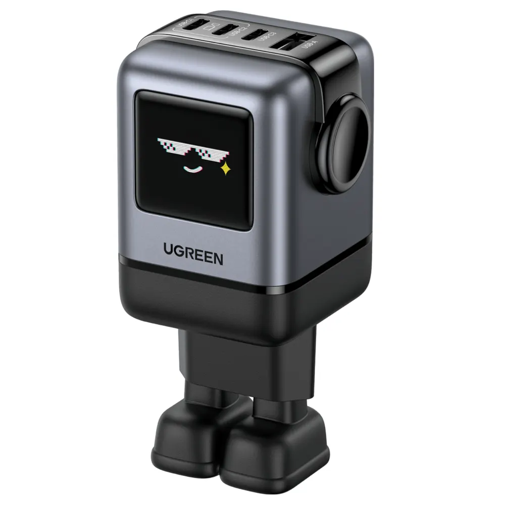 მობილურის დამტენი UGREEN X688 (45515B) Nexode Uno RobotGaN, 100W, USB, Type-C, Phone Charger, Grey