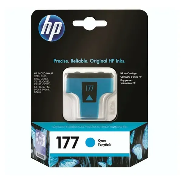 HP 177, Cyan Ink Cartridge C8771HE