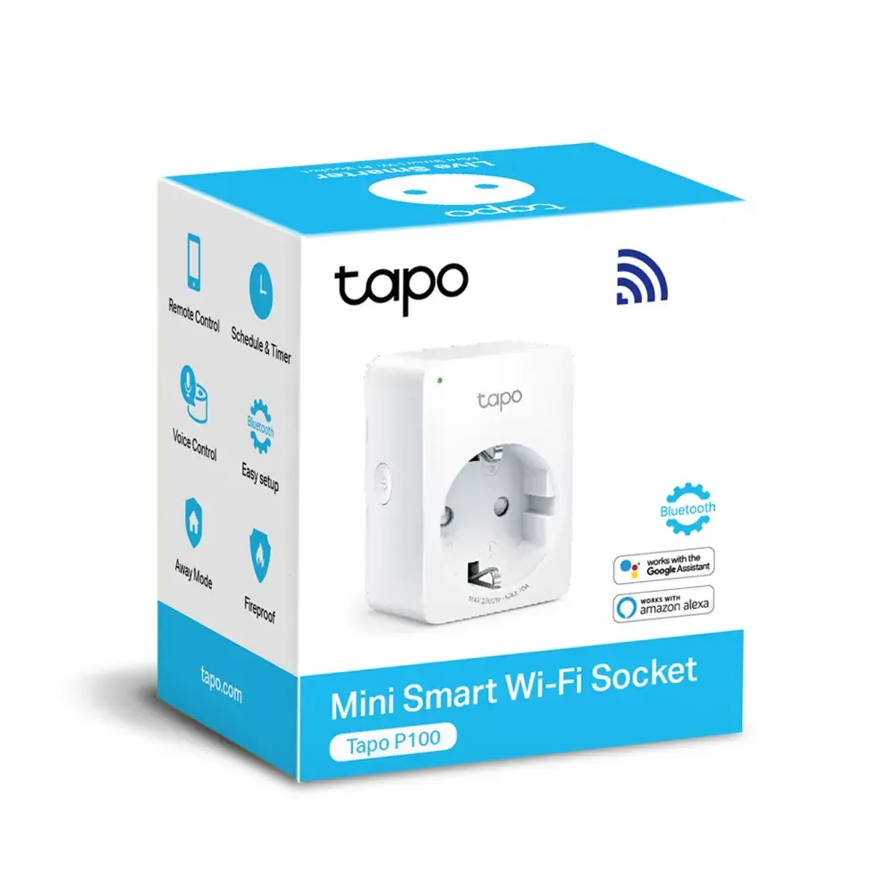 ჭკვიანი შტეფსელი TP-LINK Tapo P100 EU (10A) Smart Plug