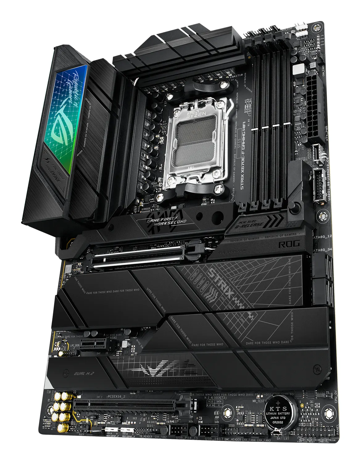 ASUS Motherboard ROG STRIX X670E-F GAMING WIFI sAM5 X670 4xDDR5 M.2 USB HDMI-DP WiFi BT ATX