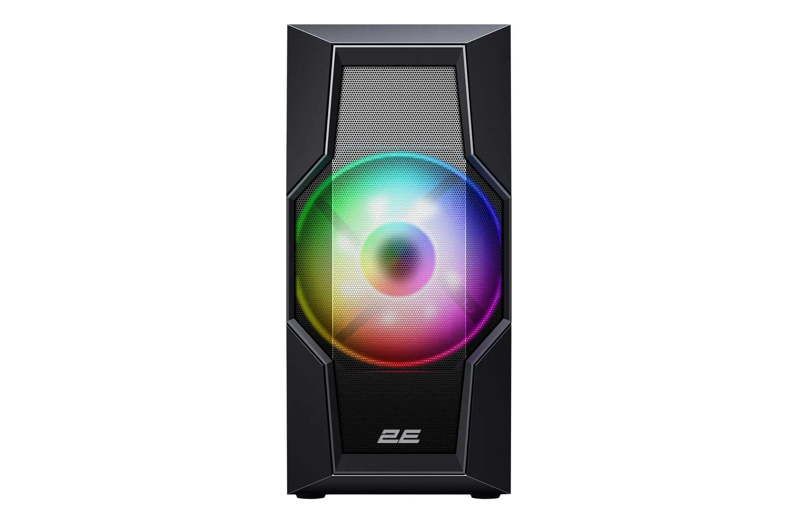 ქეისი 2E GAMING Computer case TURBO (G2057B) , MidT, 2xUSB2.0,1xUSB3.0, 1x200+3x120ARGB,TG (side panel),without PSU,black