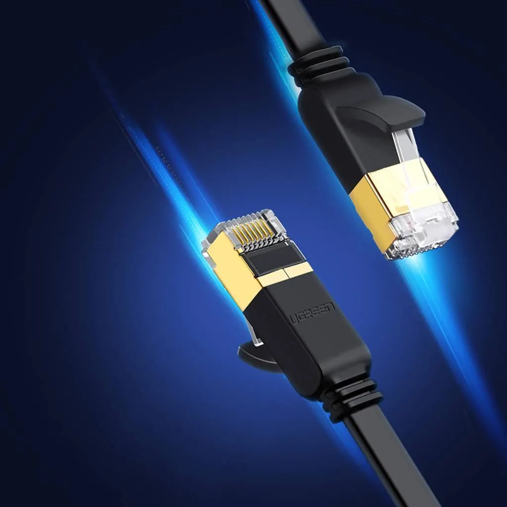 11264, UGREEN, Cable, Cat 7 FTP LAN Cable, 8M, Black.