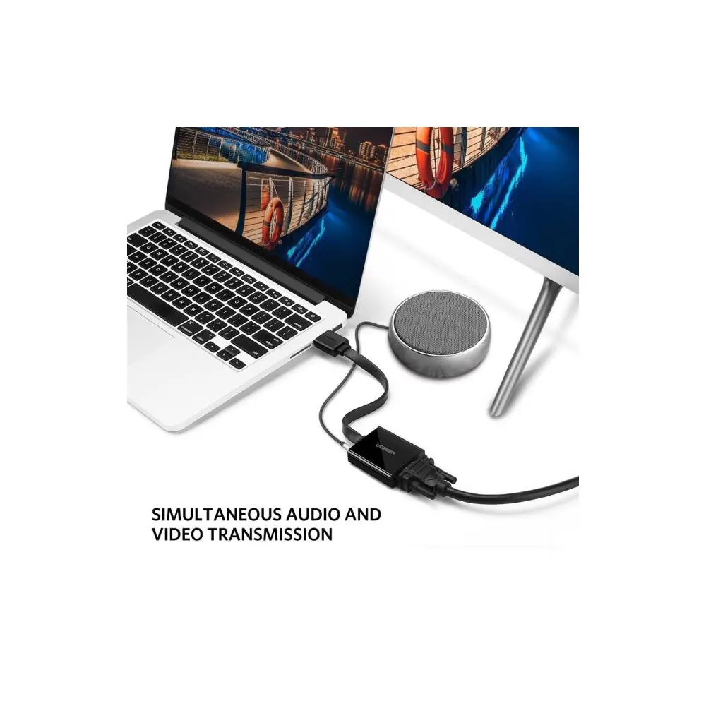 HDMI გადამყვანი UGREEN MM103 (40248) HDMI to VGA Converter 25cm, Black