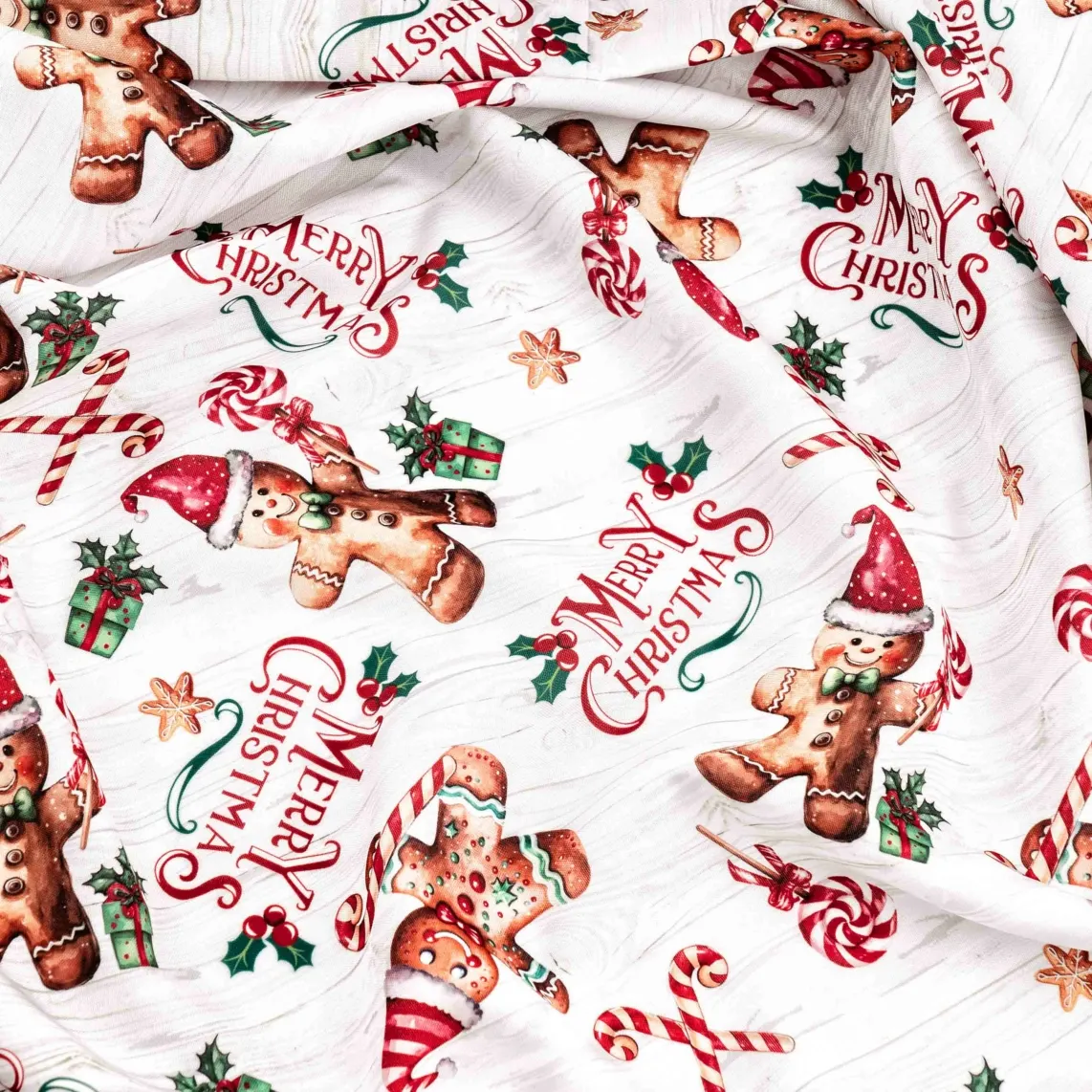 სუფრის გადასაფარებელი Ardesto Tablecloth Christmas Gingerbread 120x140cm, 100% polyester, red