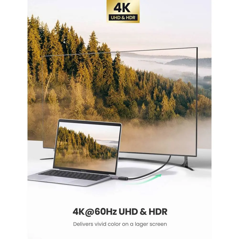 ადაპტერი UGREEN US320 (70450), Type-C to HDMI Adapter, Space Gray
