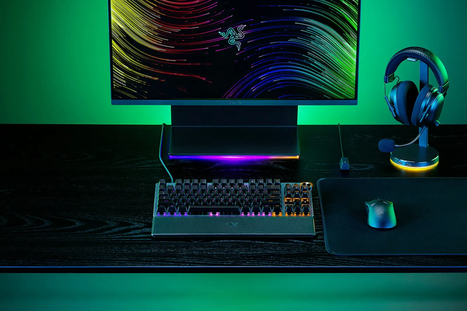კლავიატურა Razer Keyboard Huntsman V3 Pro TKL RGB 84key Analog Optical Switches USB-A EN, black