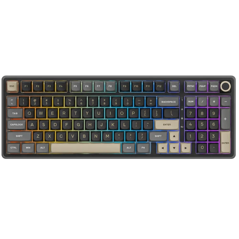 კლავიატურა Royal Kludge RK R98PRO-PT-XW RGB Mechanical Keyboard, Beige Switch, Hot Swappable, Wired, Phantom