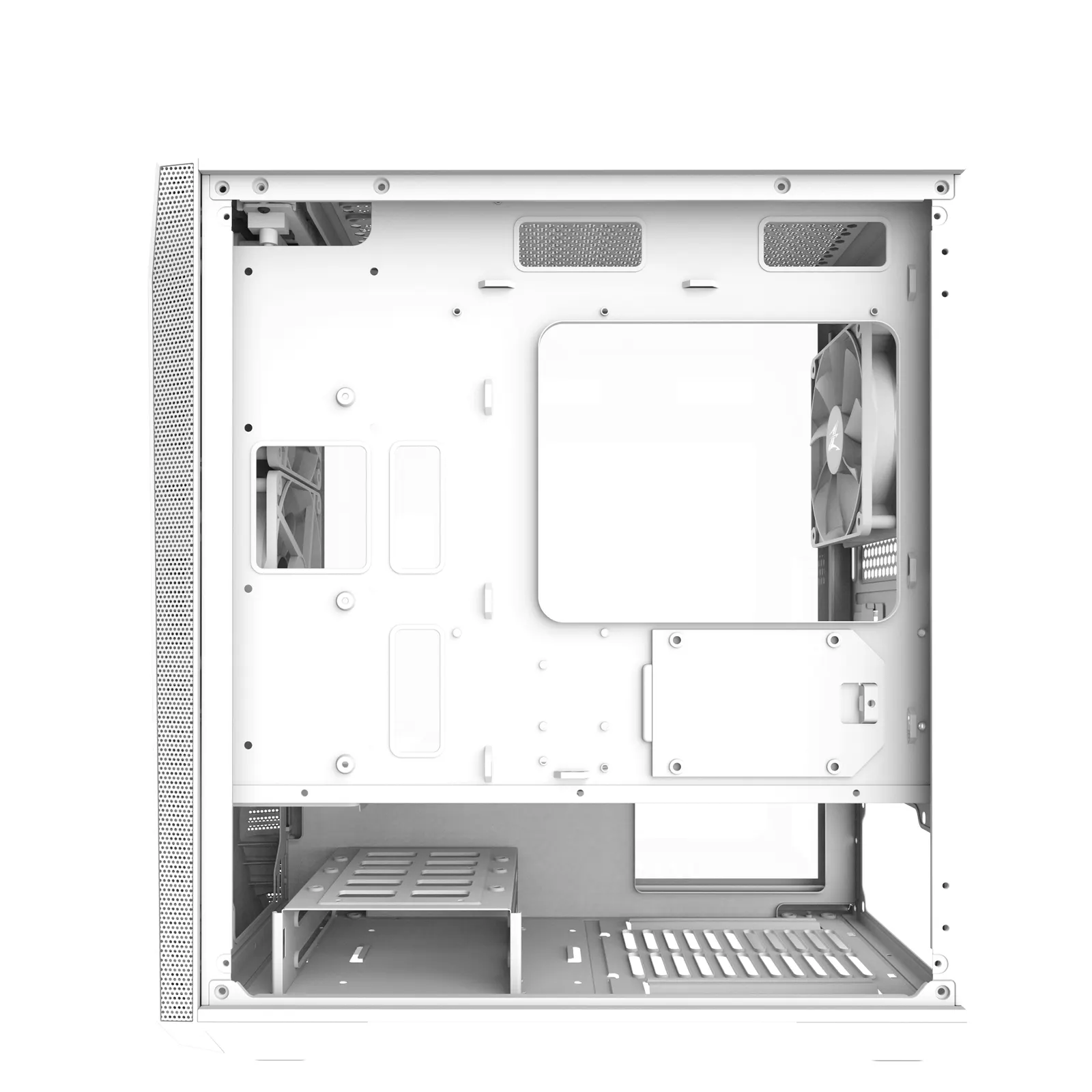 ქეისი Zalman Z1 ICEBERG, MidT, 1xUSB2.0,2xUSB3.0, 3x120mm, TG (side panel), without PSU, white